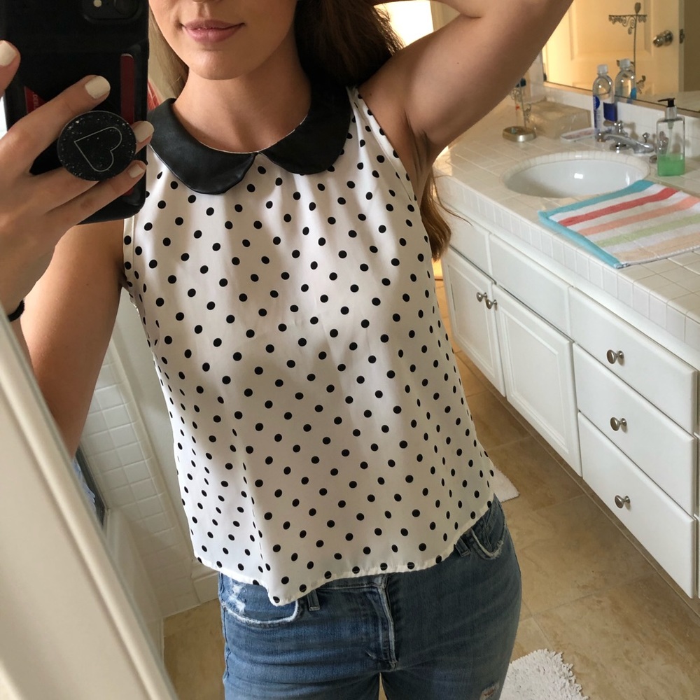 Soprano Polka Dot Crop Top